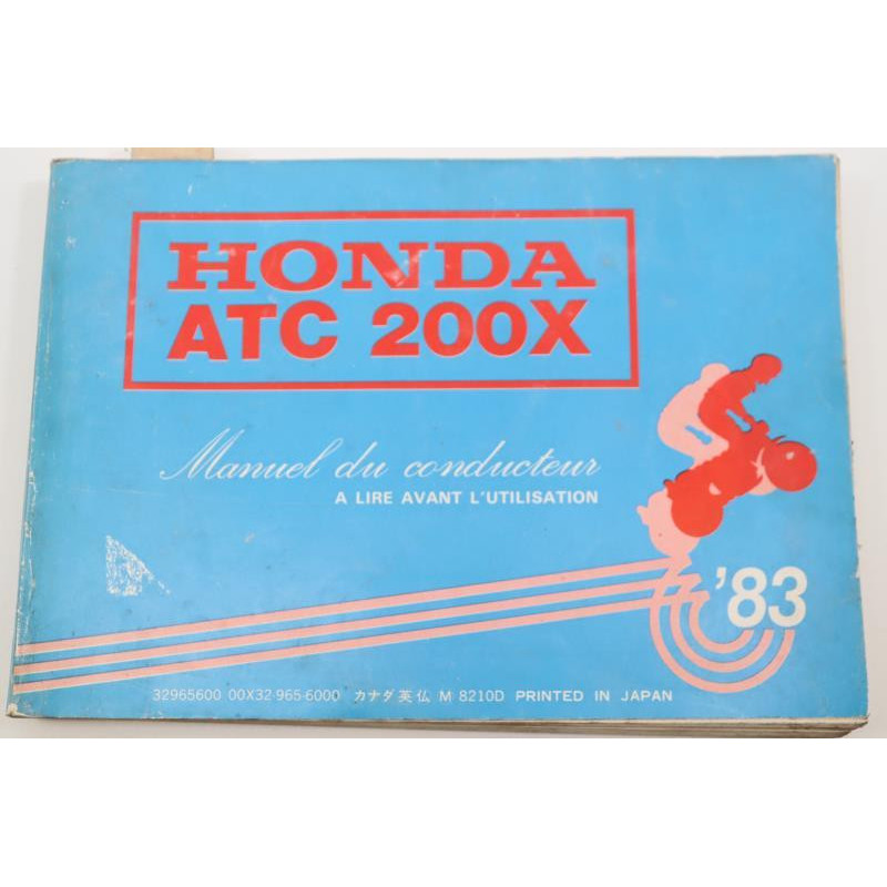 Manuel d'utilisateur HONDA ATC 200 X 1982 à 1983