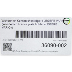 Support de plaque BMW S 1000 R 2021 2024